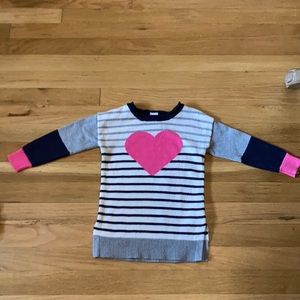 Gap 3T Valentine’s Day heart sweater dress excellent condition